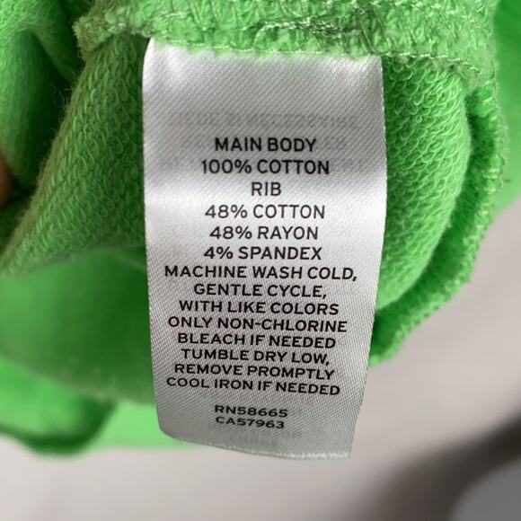 NWT BP Nordstrom Lime Green Graphic Print Hoodie Sweatshirt Women's Medium - Picture 11 of 11